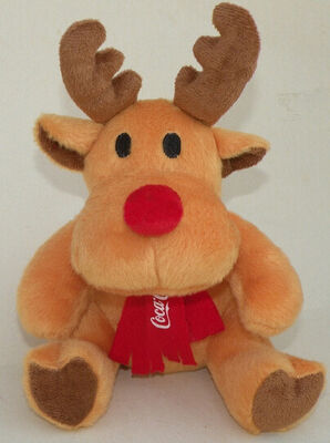 Coca Cola Moose / Reindeer Stuffed Animal Toys Personalized Plush Toys