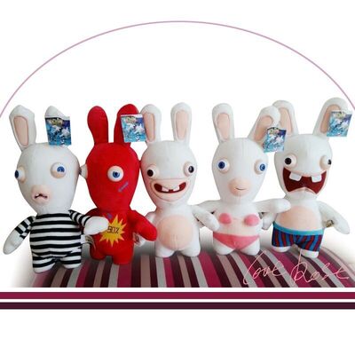 Lovely Rayman Raving Rabbids Cartoon Plush Toys White Cute Custom