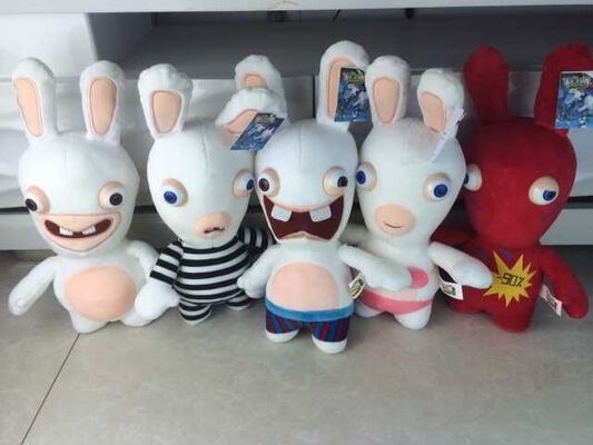 Lovely Rayman Raving Rabbids Cartoon Plush Toys White Cute Custom
