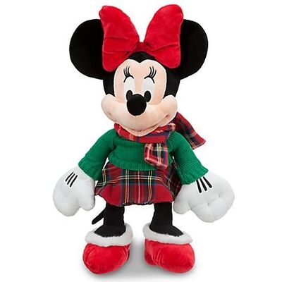 12 inch Disney Plush Toys Large Tartan Christmas Mickey Fashion