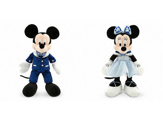 Disneyland Diamond Celebration Plush Mickey Mouse and Minnie Mouse