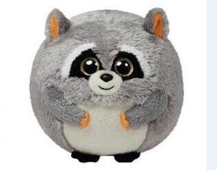 25cm Round Shape Animal Promotional Gifts Toys Green / Brown / Grey Color