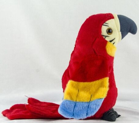 20cm Parrot Animal Plush Toys , Red / Blue / Yellow Color