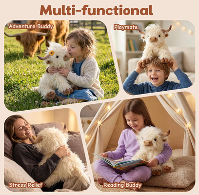 Urocza maskotka krowy szkockiej, pluszowa zabawka wypchana dla globalnych marek