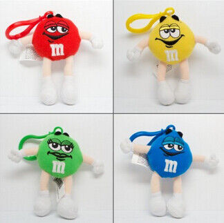 Green M&M Character Stuffed Animals Cute Plush Keychains Customized