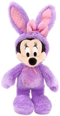 Eco Friendly Soft Minnie Mouse Plush Stuffed Bunnies For Easter , Purple