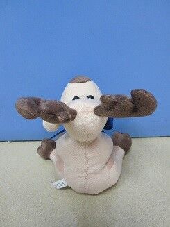 Big Christmas Plush Toys Moose / Reindeer Stuffed Animals With Ribbon