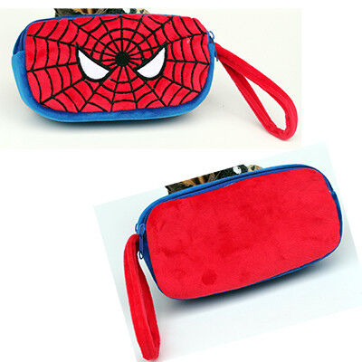 Fashion Cartoon Characters Red and Blue Plush Pencil Pouch Pencil Case For Promotion Gifts